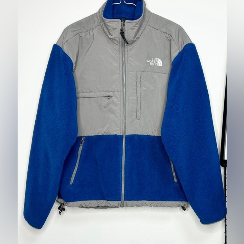 The North Face Blue Grey Denali Polartec Fleece Jacket Coat Winter Size XXL